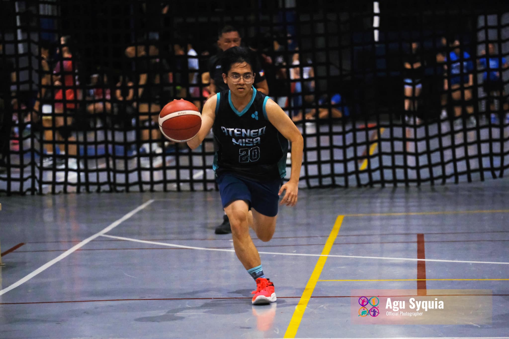 Amiel playing basketball